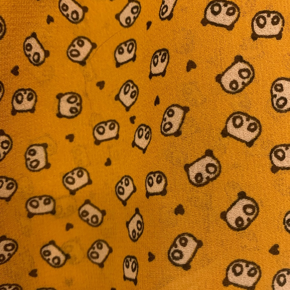 Fun sheer panda print blouse